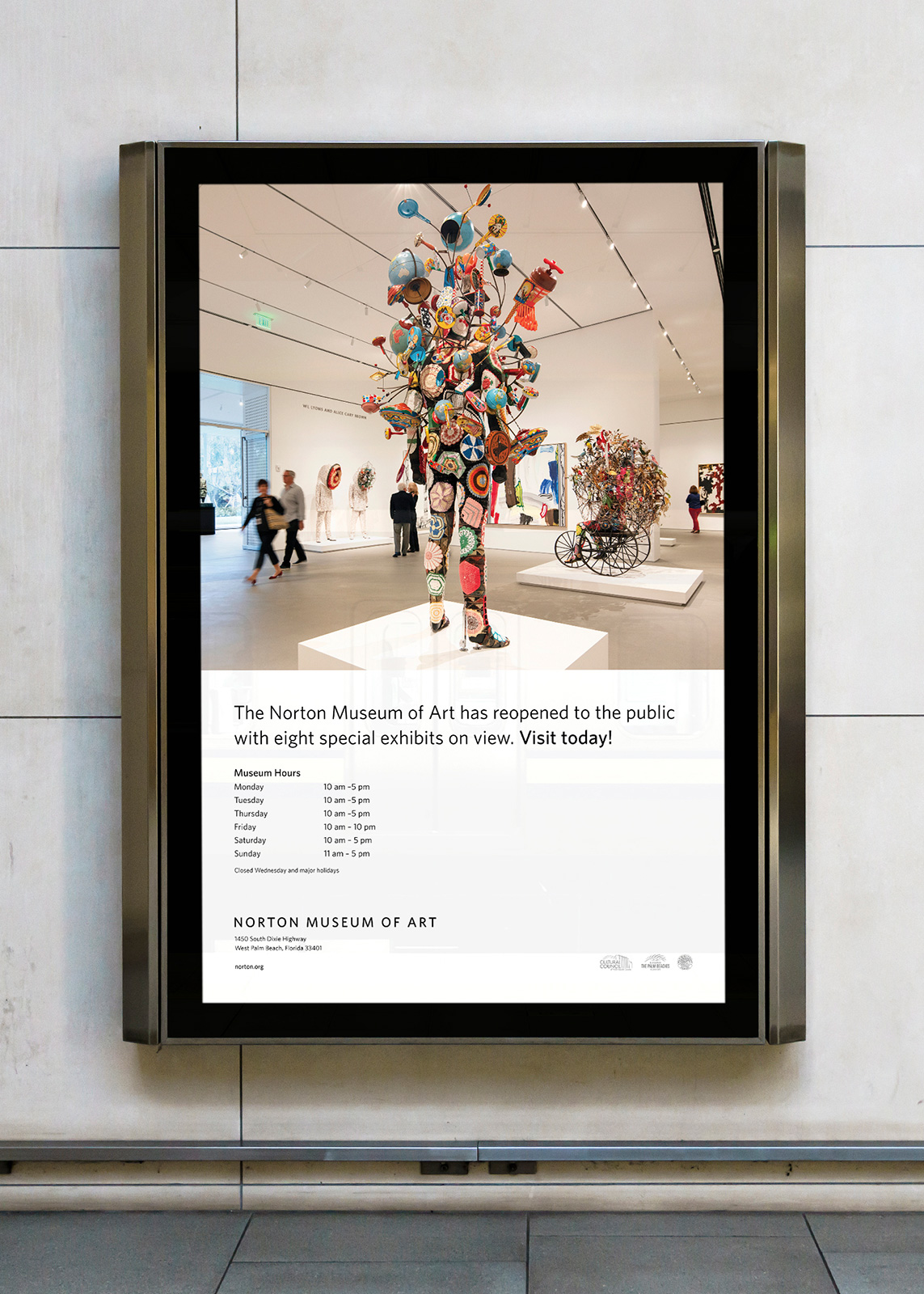 Norton Museum of Art digital signage