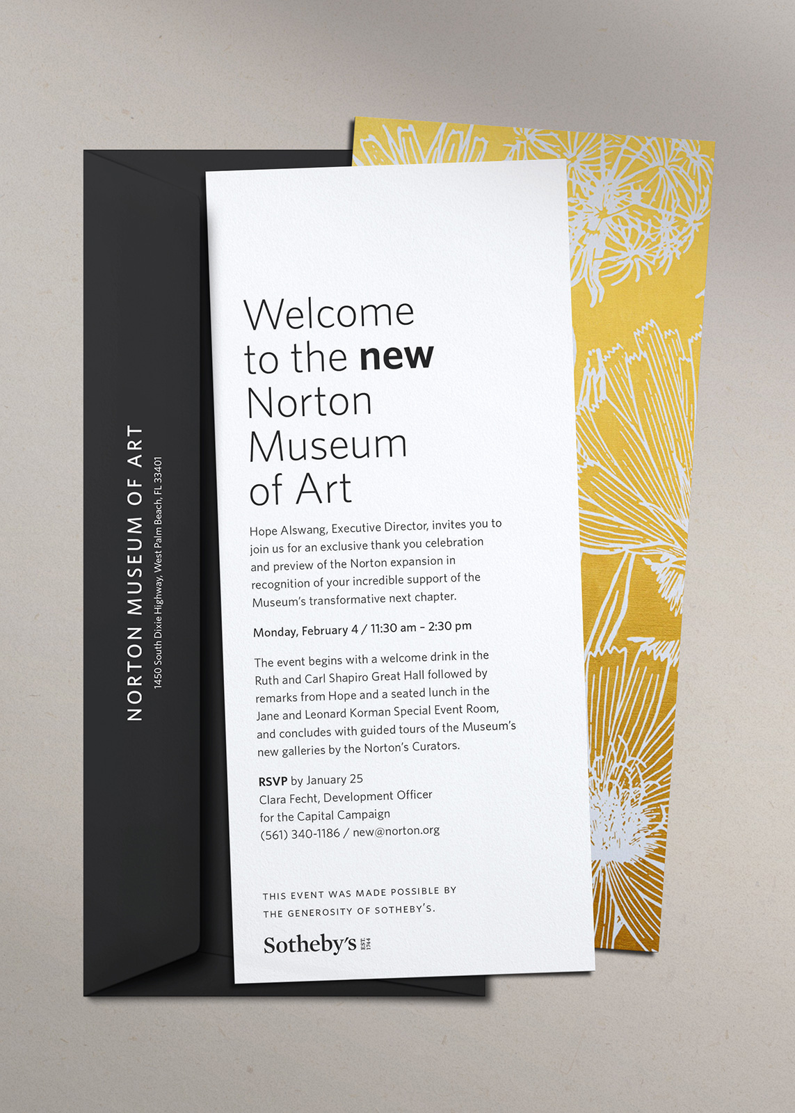 Norton Museum of Art luncheon invitation